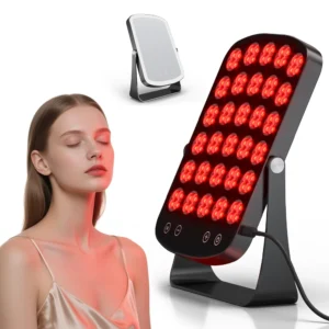 Red & Near Infrared Light Therapy Mirror – 120 LEDs, 4 Wavelengths, Timer & Makeup Lighting
