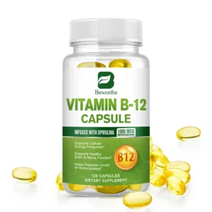 BEWORTHS Organic Vitamin B12 1000mcg – Cellular Energy, Brain & Nervous System Support (120 Capsules)